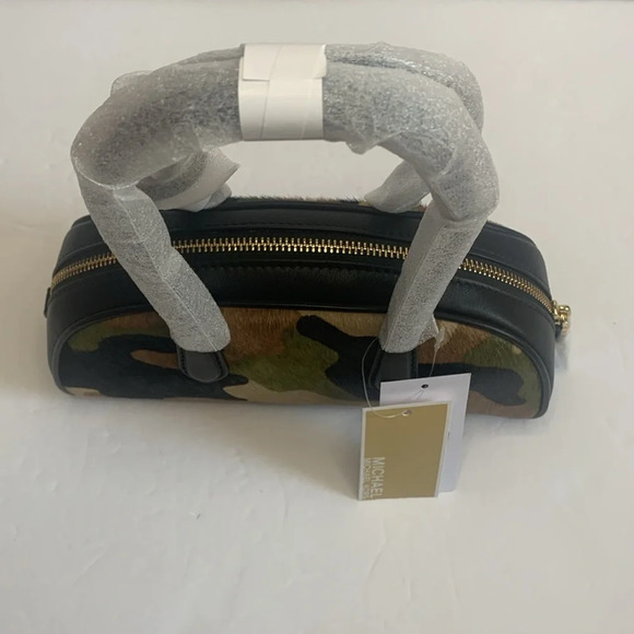 Michael Kors Camo LULU Satchel Handbag Small Handle New - Picture 8 of 13